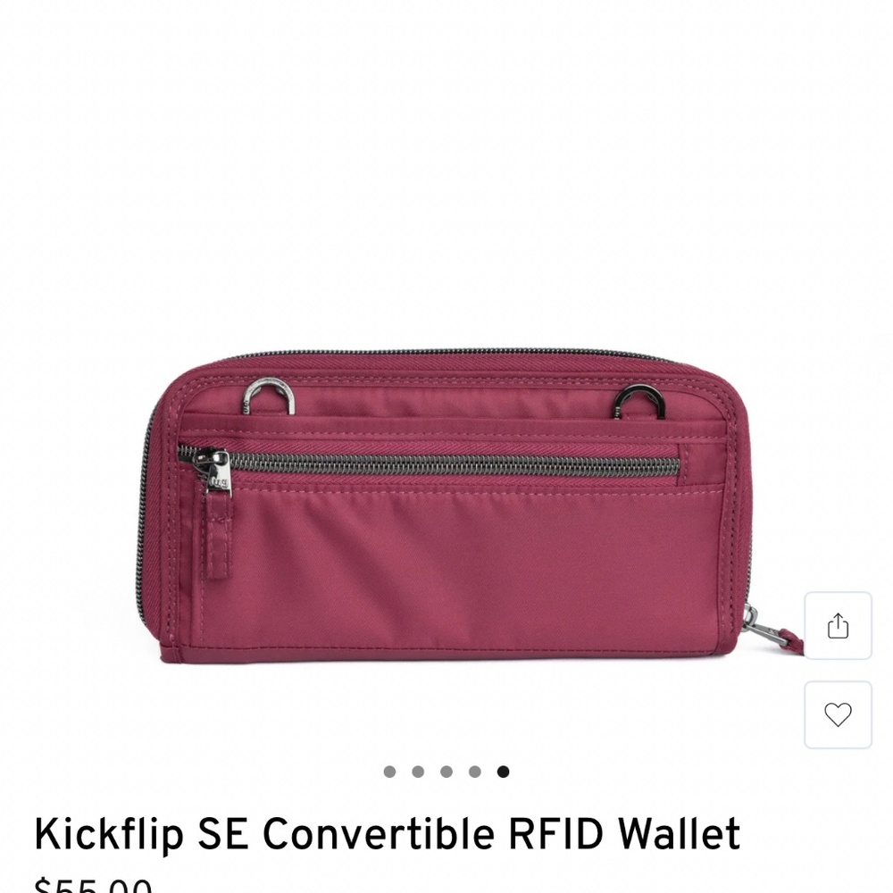 Lug Kickflip SE Crossbody Wallet~Raspberry~NWT - Picture 10 of 12